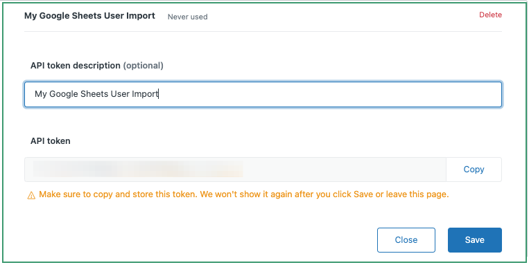Import Users via API and Google Sheets