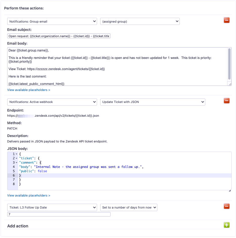 Automation setup example