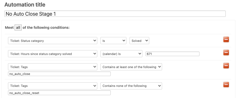 Automate Your Bump, Solve, Close - Part 3 2 Conditions: No Auto Close Stage 1