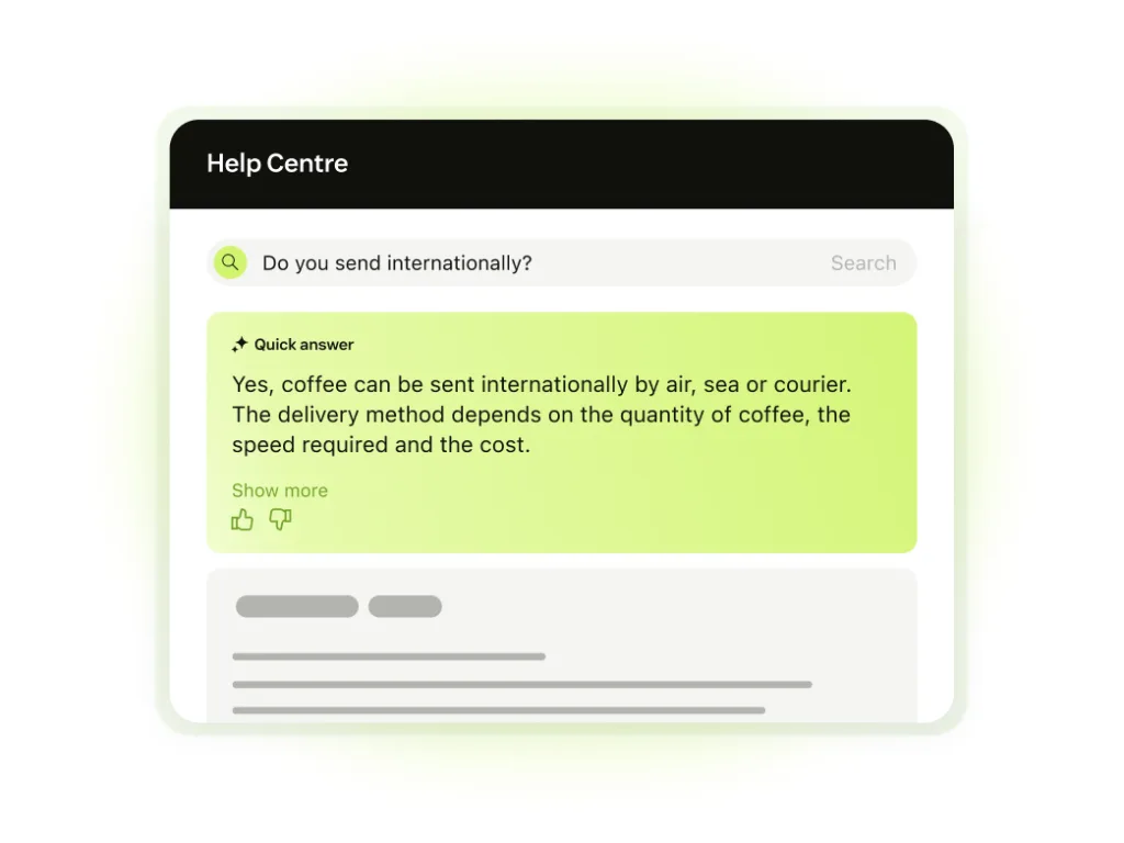 Zendesk Knowledge Base Quick Answers