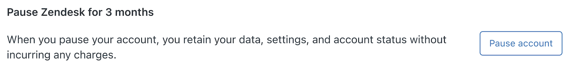 Pause Your Zendesk Account screenshot