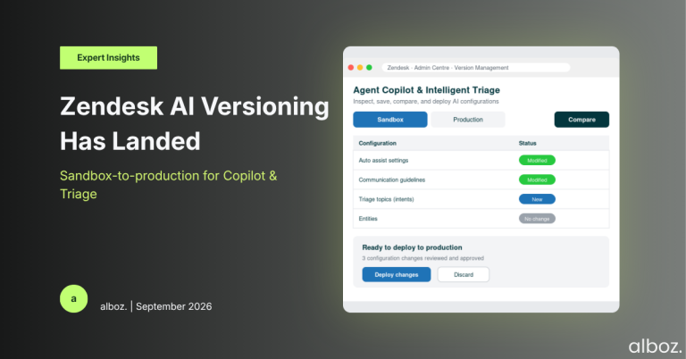 Zendesk AI Versioning