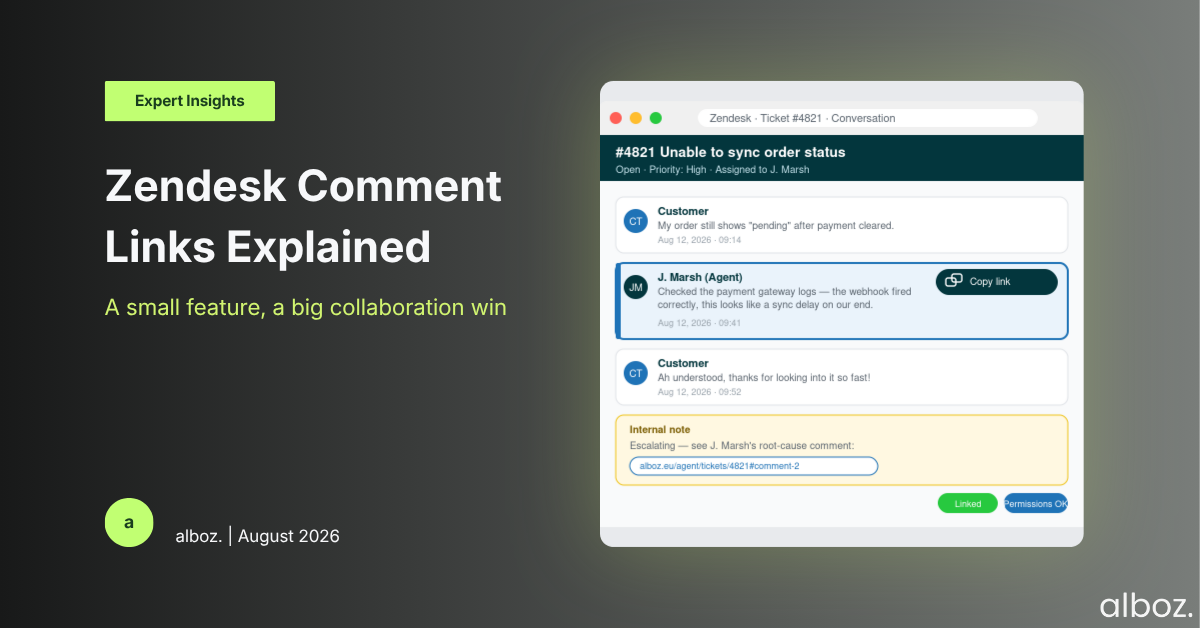 Zendesk comment links