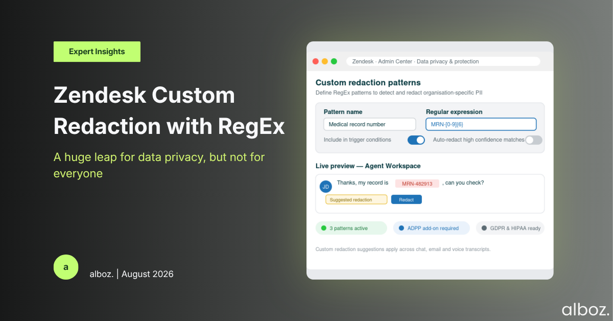 Zendesk custom redaction