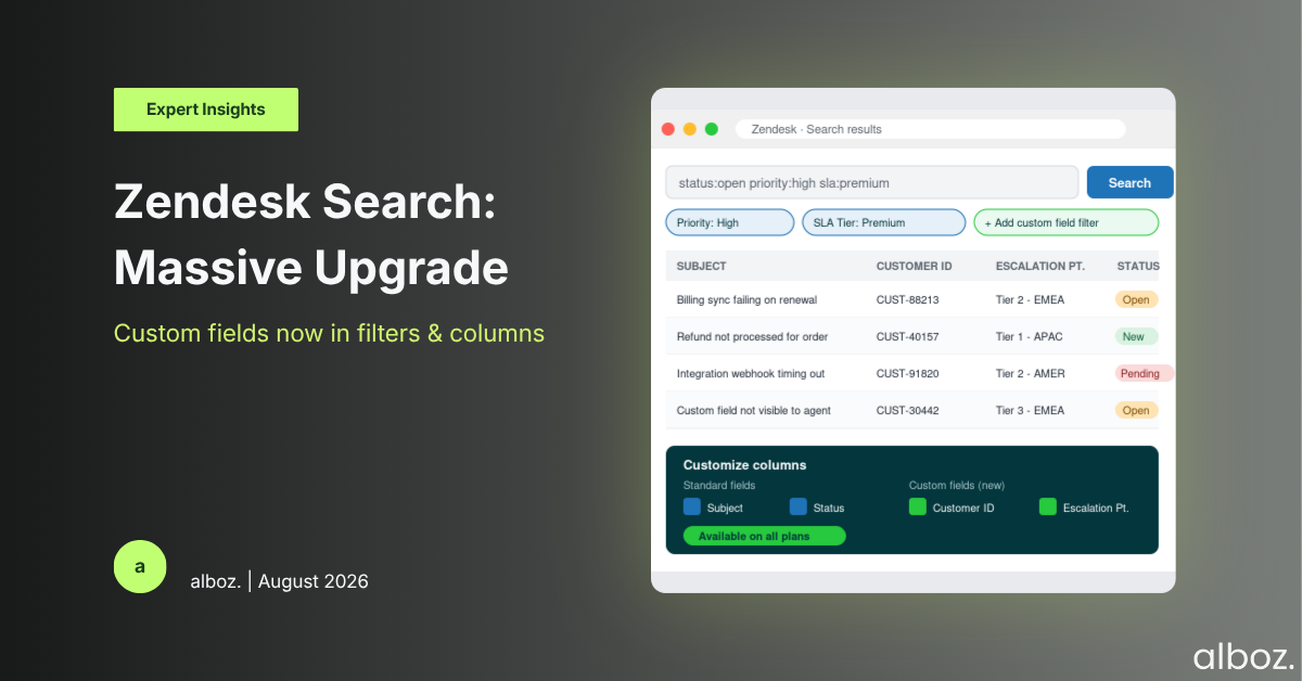 Zendesk custom search